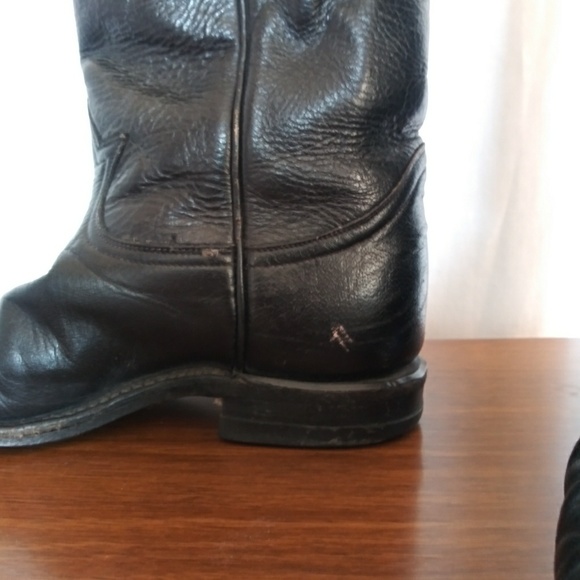 Black Tony Lama Cowboy Boots 5 1/2 - Picture 7 of 7
